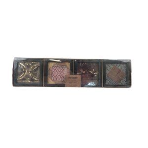 Pier 1 Imports Set Of 4 Decorative Coasters Intricate Sequins & Fabric Design